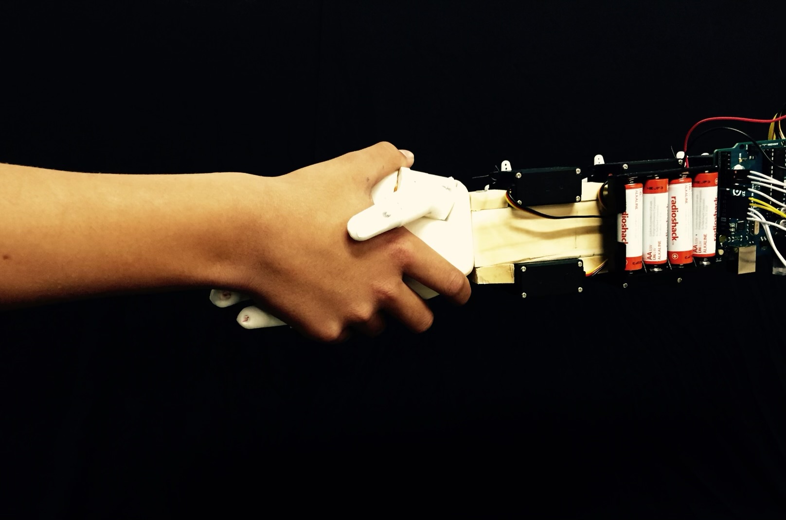 Myoelectric bionic hand close-up