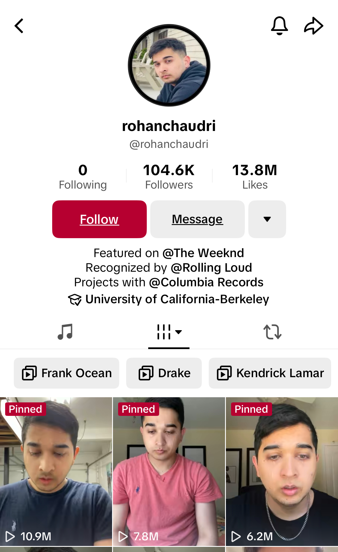 King of Fremont TikTok profile showing the follower count